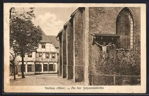 AK Verden /Aller, An der Johanniskirche