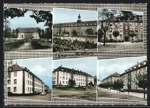 AK Homburg /Saar, Spielplatz, Park und Wohnhäuser