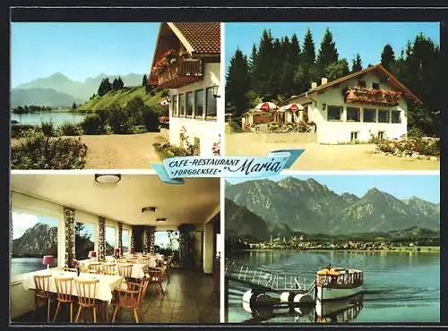 AK Osterreinen im Allgäu, Café Restaurant Maria am Forggensee, Bes. Fam. Settele