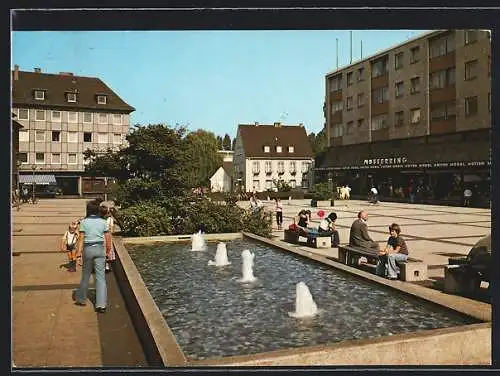 AK Bottrop, Brunnen auf dem Kirchplatz