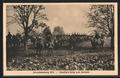 AK Schweizer Soldaten bei der Grenzbesetzung 1914, Kavallerie