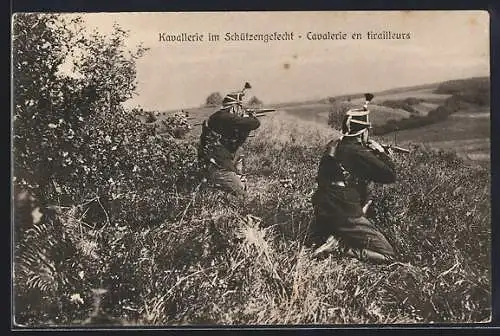 AK Schweizer Kavallerie im Schützengefecht