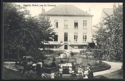 AK Pecq, Family Hotel, Rue de Tournai