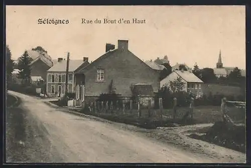 AK Séloignes, Rue du Bout d`en Haut, Strassenpartie