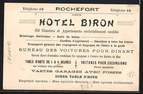 AK Rochefort, Hôtel Biron