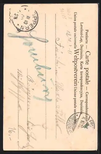 AK Amor sitzt auf dem Schoss einer Frau