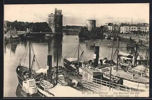 AK La Rochelle, Les Bateaux des Iles, Hafen