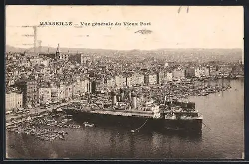 AK Marseille, Vue gènèrale du Vieux Port, Hafen