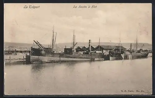 AK Le Trèport, La Bassin à Flot, Hafen