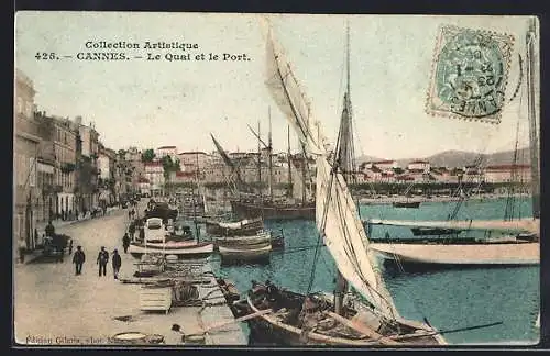 AK Cannes, Le Quai et le Port, Hafen