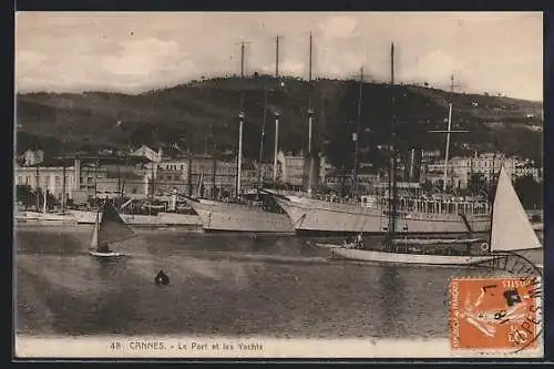 AK Cannes, Le Port et les Yachts, Hafen