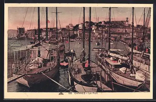 AK Cannes, Le Port, Hafen