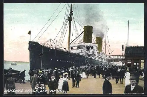 AK Liverpool, Landing Stage, Hafen