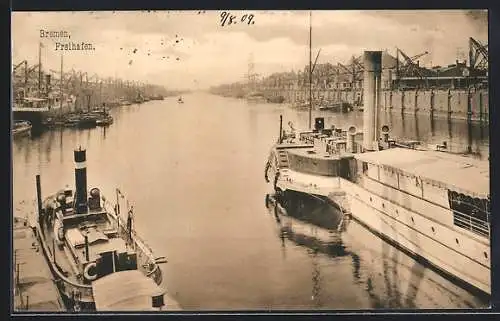 AK Bremen, Schiffe im Freihafen