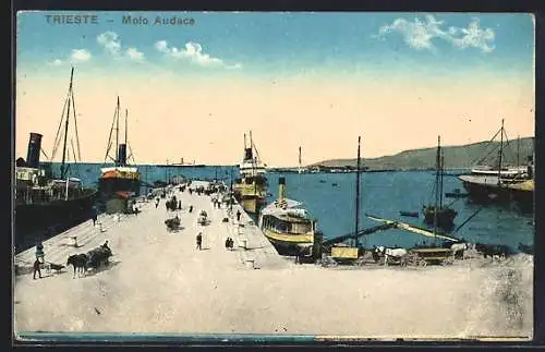 AK Trieste, Molo Audace, Hafen