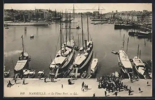 AK Marseille, Le Vieux Port, Hafen