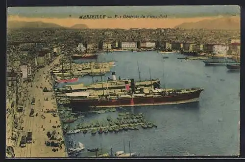 AK Marseille, Vue Gènèrale du Vieux Port, Hafen