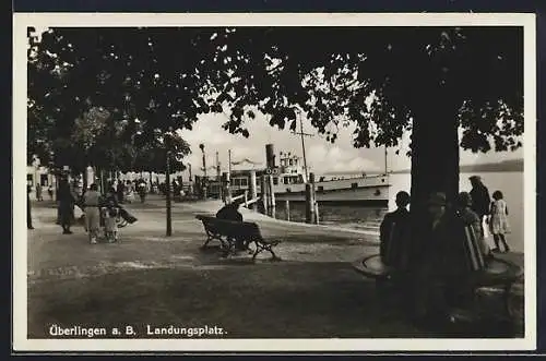 AK Überlingen a. B., Dampfer Mainau am Landungsplatz vom Hafen