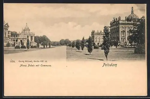 AK Potsdam, Neues Palais mit Communs