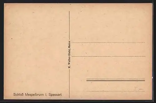 AK Mespelbrunn, Blick auf das Schloss
