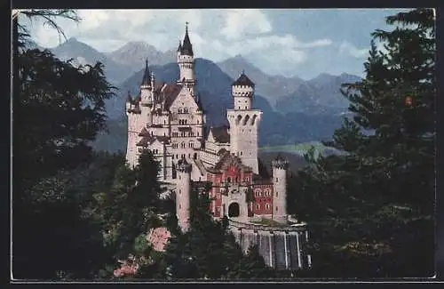 AK Neuschwanstein, Blick zum Schloss