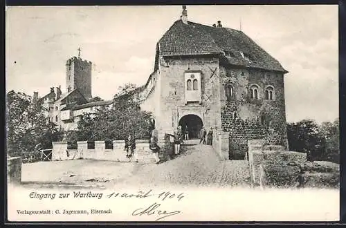 AK Eisenach, Eingang zur Wartburg