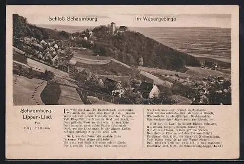 AK Rinteln, Schloss Schaumburg im Wesergebirge, Schaumburg-Lipper-Lied