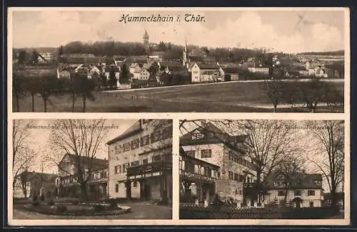 AK Hummelshain / Thür., Bauernschule des Reichsnährstandes, Ortspanorama