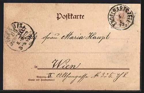 AK Kasten a. Donau, Burg Viechtenstein und Kirche, Ortspartie 1899