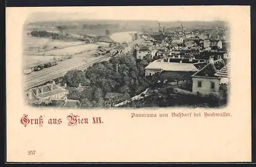 AK Wien, Nussdorf, Panorama bei Hochwasser