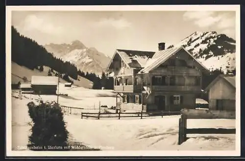 AK Riezlern, Schützenheim mit Widderstein und Heuberg