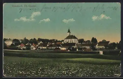 AK Wimsbach /Ob.-Oesterr., Teilansicht mit Kirche