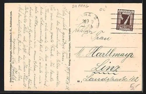 AK St. Georgen a. d. Gusen, Blick zur Kirche