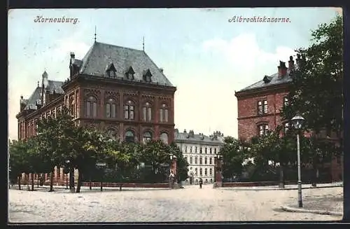 AK Korneuburg, Albrechtskaserne mit Strassenpartie