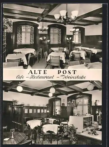 AK Waldshut, Gasthaus Alte Post, Kaiserstr. 33, Innenansichten