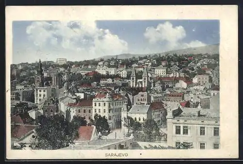 AK Sarajevo, Panorama mit Kirche