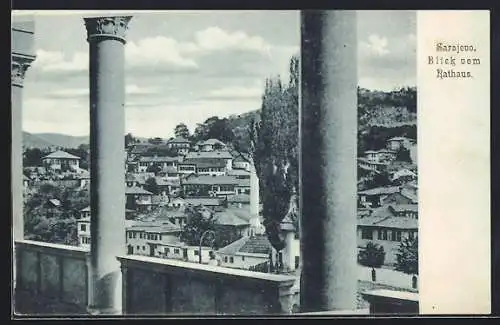 AK Sarajevo, Blick vom Rathaus