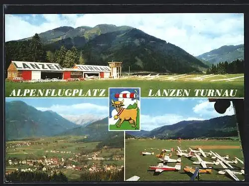 AK Lanzen-Turnau /Stmk., Privatflugplatz d. Werksportvereins Joh. Pengg