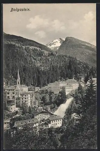 AK Badgastein, Teilansicht mit den Bergen