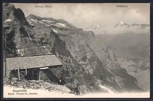 AK Guggihütte, Blick gegen Schwarz Mönch und Schilthorn