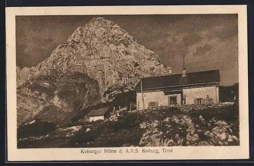 AK Koburger Hütte, Berghütte d. A. V. S. Koburg