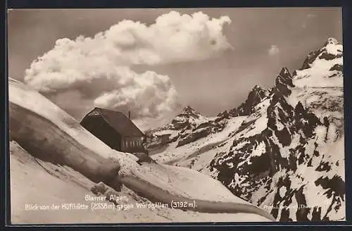 AK Hüfihütte /Glarner Alpen, Blick gegen Windgällen im Winter