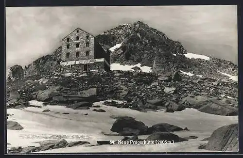 AK Neue Pragerhütte, Berghütte des deutschen Alpenvereins Prag