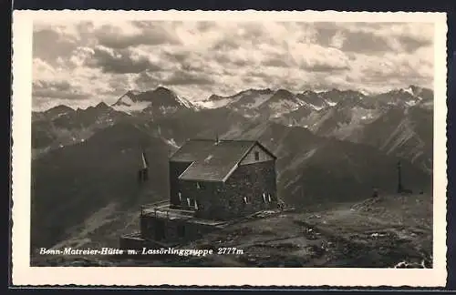 AK Bonn-Matreier-Hütte /Ost-Tirol, Blick gegen die Lassörlinggruppe