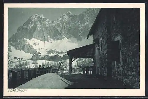 AK Austria-Hütte, Blick gegen den Dachstein