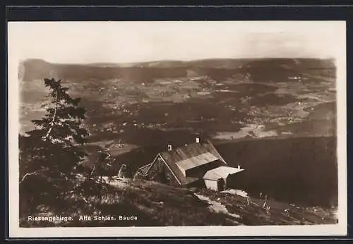 AK Alte Schlesische Baude, Blick in`s Tal