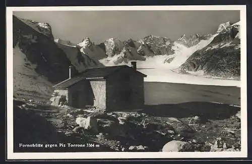 AK Fornohütte, Panorama mit Piz Torrone