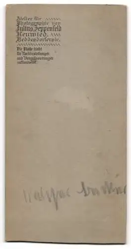 Fotografie Julius Seppenfeld, Neuwied, Heddesdorferstr., Offizier in Uniform mit Säbel