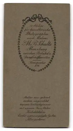 Fotografie M. B. Schultz, Flensburg, Artillerist in Uniform mit Schirmmütze