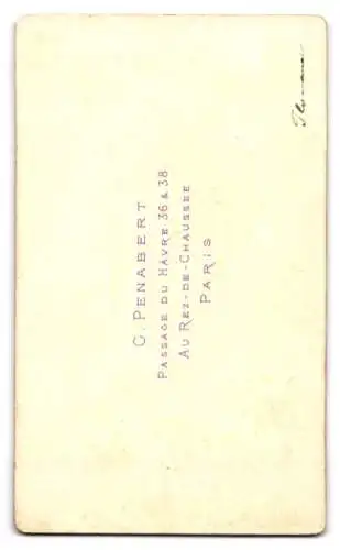 Fotografie C. Penabert, Paris, Passage du Havre 36 & 38, Porträt einer jungen Frau